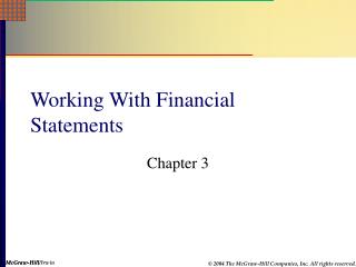 Working With Financial Statements