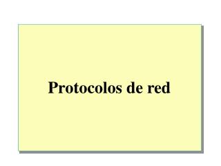 Protocolos de red