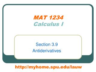 MAT 1234 Calculus I