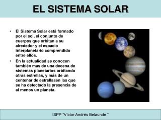 EL SISTEMA SOLAR