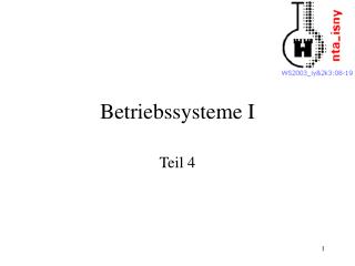 Betriebssysteme I