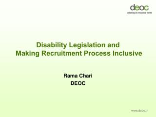 Disability Legislation and Making Recruitment Process Inclusive