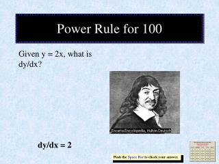 Power Rule for 100