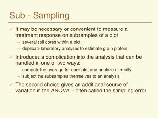 Sub - Sampling