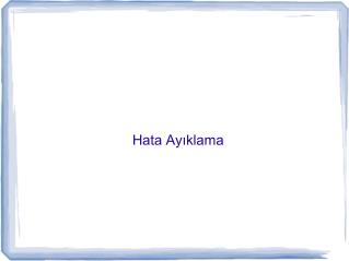 Hata Ayıklama