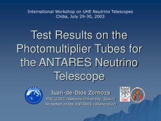 Test Results on the Photomultiplier Tubes for the ANTARES Neutrino Telescope