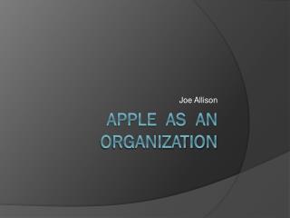Apple as an organization