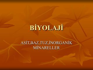 BİYOLAJİ