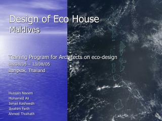 Design of Eco House Maldives