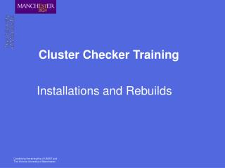 Cluster Checker Training