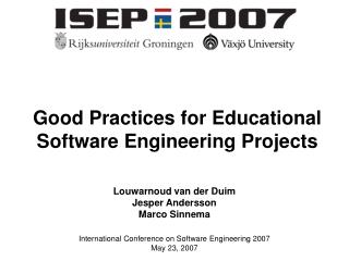 Good Practices for Educational Software Engineering Projects