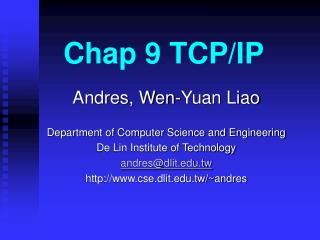 Chap 9 TCP/IP