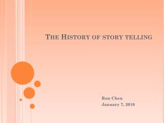 The History of story telling