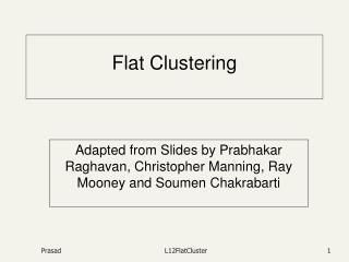 Flat Clustering