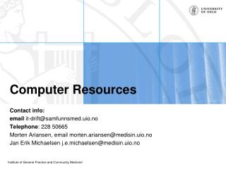 Computer Resources