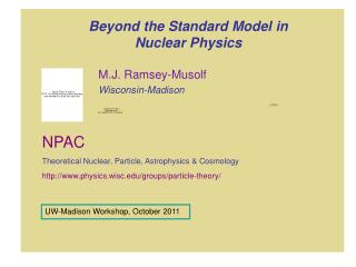 Beyond the Standard Model in Nuclear Physics