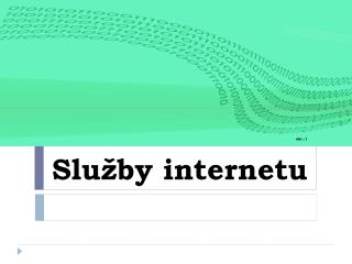 Služby internetu