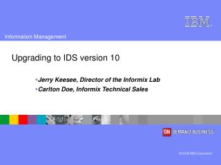 Upgrading to IDS version 10