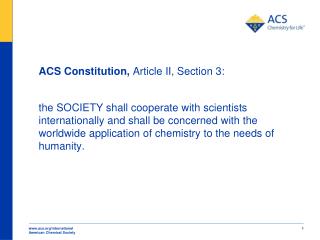 ACS Constitution, Article II, Section 3: