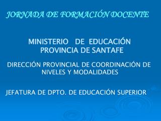 JORNADA DE FORMACIÓN DOCENTE