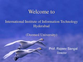 Welcome to International Institute of Information Technology Hyderabad (Deemed University)