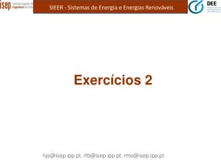 SIEER - Sistemas de Energia e Energias Renováveis