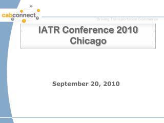 IATR Conference 2010 Chicago