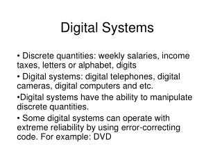 Digital Systems