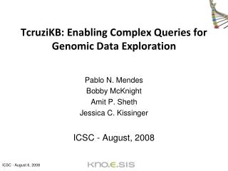 TcruziKB: Enabling Complex Queries for Genomic Data Exploration