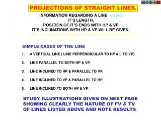 SIMPLE CASES OF THE LINE