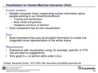 Visualization for Human-Machine Interaction (Hiwi)