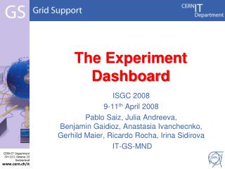 The Experiment Dashboard