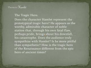 Theme in Hamlet