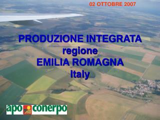 PRODUZIONE INTEGRATA regione EMILIA ROMAGNA Italy