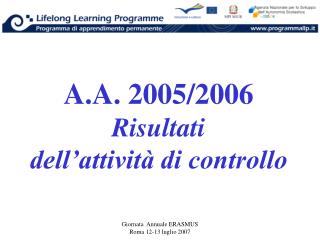 A.A. 2005/2006 Risultati dell’attività di controllo