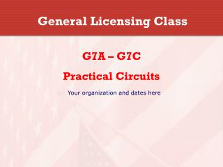 General Licensing Class