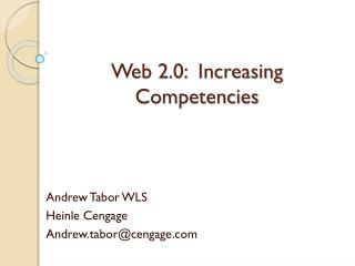 Web 2.0: Increasing Competencies