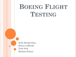 Boeing Flight Testing