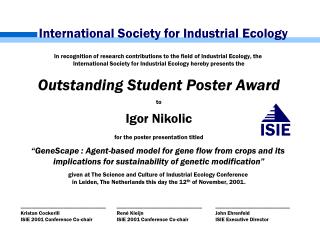 International Society for Industrial Ecology