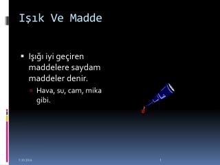 Işık Ve Madde