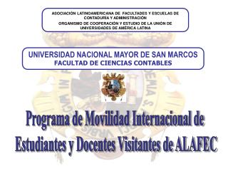 Programa de Movilidad Internacional de Estudiantes y Docentes Visitantes de ALAFEC
