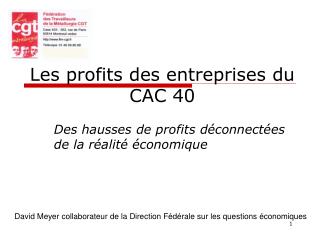 Les profits des entreprises du CAC 40