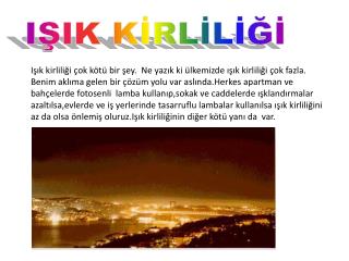 IŞIK KİRLİLİĞİ