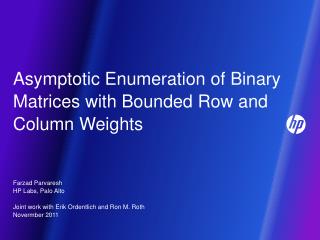 Asymptotic Enumeration of Binary Matrices with Bounded Row and Column Weights