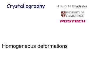 Homogeneous deformations