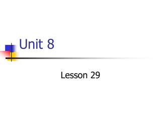 Unit 8