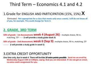 Third Term – Economics 4.1 and 4.2