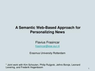 A Semantic Web-Based Approach for Personalizing News