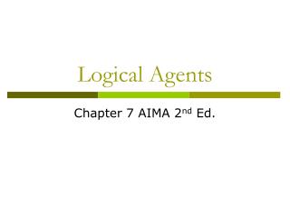 Logical Agents