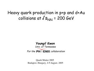 H eavy quark production in p+p and d+Au collisions at √s NN = 200 GeV